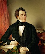 'Franz Schubert', ca. 1825, Oil on canvas. AUGUSTE RIEDER . WILHELM AUGUST RIEDER. Painting by Wilhelm August Rieder -1796-1880-