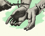 Freeing Bound Hands Drawing by CSA Images Freeing Bound Hands Drawing by CSA Images