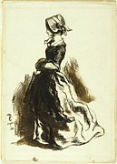 Full-length Portrait Of A Woman Drawing by Dante Gabriel Rossetti Full-length Portrait Of A Woman Drawing by Dante Gabriel Rossetti