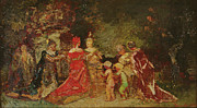 Gathering In A Park Painting by Adolphe Joseph Thomas Monticelli