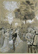 GAUSE, WILHELM Court ball at the Vienna andquot, Hofburgandquot. Drawing by Wilhelm Gause