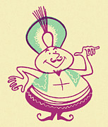 Genie Dancing Drawing by CSA Images Genie Dancing Drawing by CSA Images