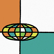 Geometric Globe Drawing by CSA Images Geometric Globe Drawing by CSA Images