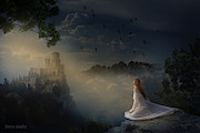 Girl on a cliff Digital Art by Dejan Travica