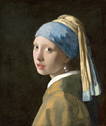 Girl With A Pearl Earring Painting by Jan Vermeer Girl With A Pearl Earring Painting by Jan Vermeer