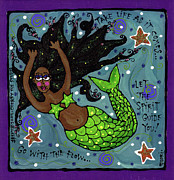 Go With The Flow Painting by Cherry Pie Studios