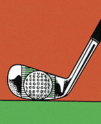 Golf Ball and Golf Club Drawing by CSA Images Golf Ball and Golf Club Drawing by CSA Images