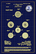 Golf ball Patent Drawing 1899 Digital Art by Carlos Diaz