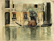Gondola for a Venetian house. Painting by Willem Witsen
