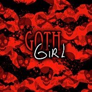 Goth Girl Graphic Digital Art by Roseanne Jones Goth Girl Graphic Digital Art by Roseanne Jones