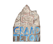 Grand Teton-Owen Spaulding Route Painting by Tate MacDowell