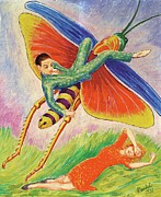 Grashoppan Painting by Nils Dardel