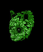 Green Panda Nature Earth Day Digital Art by Mister Tee