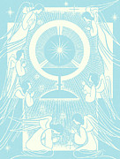 Group of Angels Praying Drawing by CSA Images