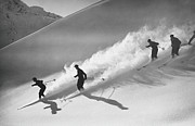 Group Of Skiers Descending Alpine Photograph by H. Armstrong Roberts