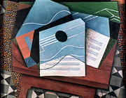 Guitar On A Table, 1915. Artist Juan Drawing by Print Collector