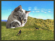 Gulliver's Cat meets Abbie's Dogs Mixed Media by Shelli Fitzpatrick Gulliver's Cat meets Abbie's Dogs Mixed Media by Shelli Fitzpatrick