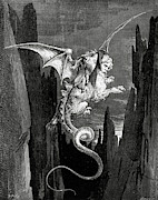 Gustave Dore, Dante's Inferno, Canto XVII New Terror I conceived from Milton's Paradise Lost. Ill... Painting by Paul Gustave Dore -1832-1883- Gustave Dore, Dante's Inferno, Canto XVII New Terror I conceived from Milton's Paradise Lost. Ill... Painting by Paul Gustave Dore -1832-1883-