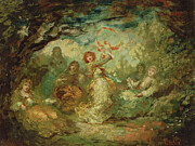 Gypsies Dancing, 19th Century Painting by Adolphe Joseph Thomas Monticelli