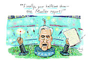 Halftime Show Drawing by Bob Eckstein