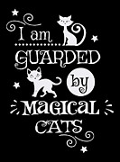 Halloween Decor I am guarded by magical cats Digital Art by Matthias Hauser