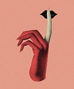 Hand Gesturing to Be Quiet Drawing by CSA Images Hand Gesturing to Be Quiet Drawing by CSA Images