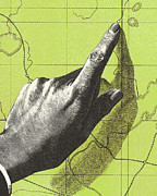 Hand Pointing to a Map Drawing by CSA Images Hand Pointing to a Map Drawing by CSA Images