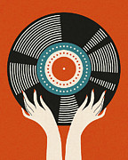 Hands Holding a Vinyl Record Drawing by CSA Images Hands Holding a Vinyl Record Drawing by CSA Images