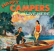 Happy Campers Live Here Drawing by Unknown Happy Campers Live Here Drawing by Unknown