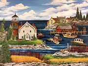 Harbor Painting by Debbi Wetzel