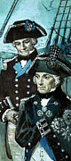 Hardy And Nelson Painting by Kenneth John Petts