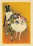 Harlequin and Columbine -Pierrot et Colombine-. Painting by Henri Gabriel Ibels