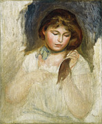 Head Of Gabrielle, 1895 Painting by Pierre Auguste Renoir