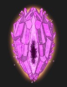 Healing Crystals Drawing by Ludwig Van Bacon