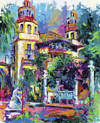 Hearst Castle Painting by Richard Wallich