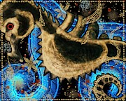 HeHorse Side Down Mixed Media by Joan Stratton