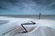High Tide Swirling Around Sea Defences Photograph by Jeremy Walker/science Photo Library