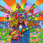 Hippie Musician Digital Art by Howie Green