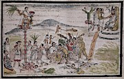 History Of West India, New Spain - Folio 52. Drawing by Diego Duran -1537-1588- History Of West India, New Spain - Folio 52. Drawing by Diego Duran -1537-1588-