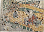'Hogen Rebellion', 1811-1814, Japanese School, Paper, 365 mm x... Painting by Katsukawa Shuntei -1770-1820- Otaya Sakichi -19th cent -