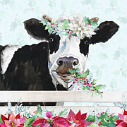 Holiday Crazy Cow Painting by Patricia Pinto Holiday Crazy Cow Painting by Patricia Pinto