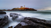 Holiday Lights, Nubble Lighthouse York ME. Photograph by Michael Hubley Holiday Lights, Nubble Lighthouse York ME. Photograph by Michael Hubley