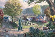 Homecoming Hero Painting by Thomas Kinkade