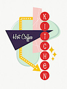 Hot Coffee Kitchen- Art by Linda Woods Digital Art by Linda Woods