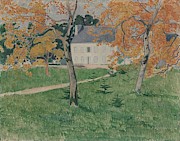 House Among Trees Pont-Aven. Painting by Emile Bernard -1868-1941-