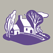 House and Yard Drawing by CSA Images House and Yard Drawing by CSA Images