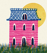 House with Mansard Roof Drawing by CSA Images House with Mansard Roof Drawing by CSA Images