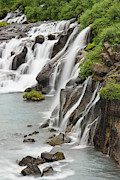 Hraunfosser Photograph by Karen Smale