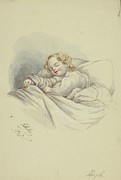 Hugh Sleeping Drawing by Elizabeth Murray Hugh Sleeping Drawing by Elizabeth Murray