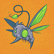 HUMM-BUZZ Bird Bot Digital Art by John Schwegel